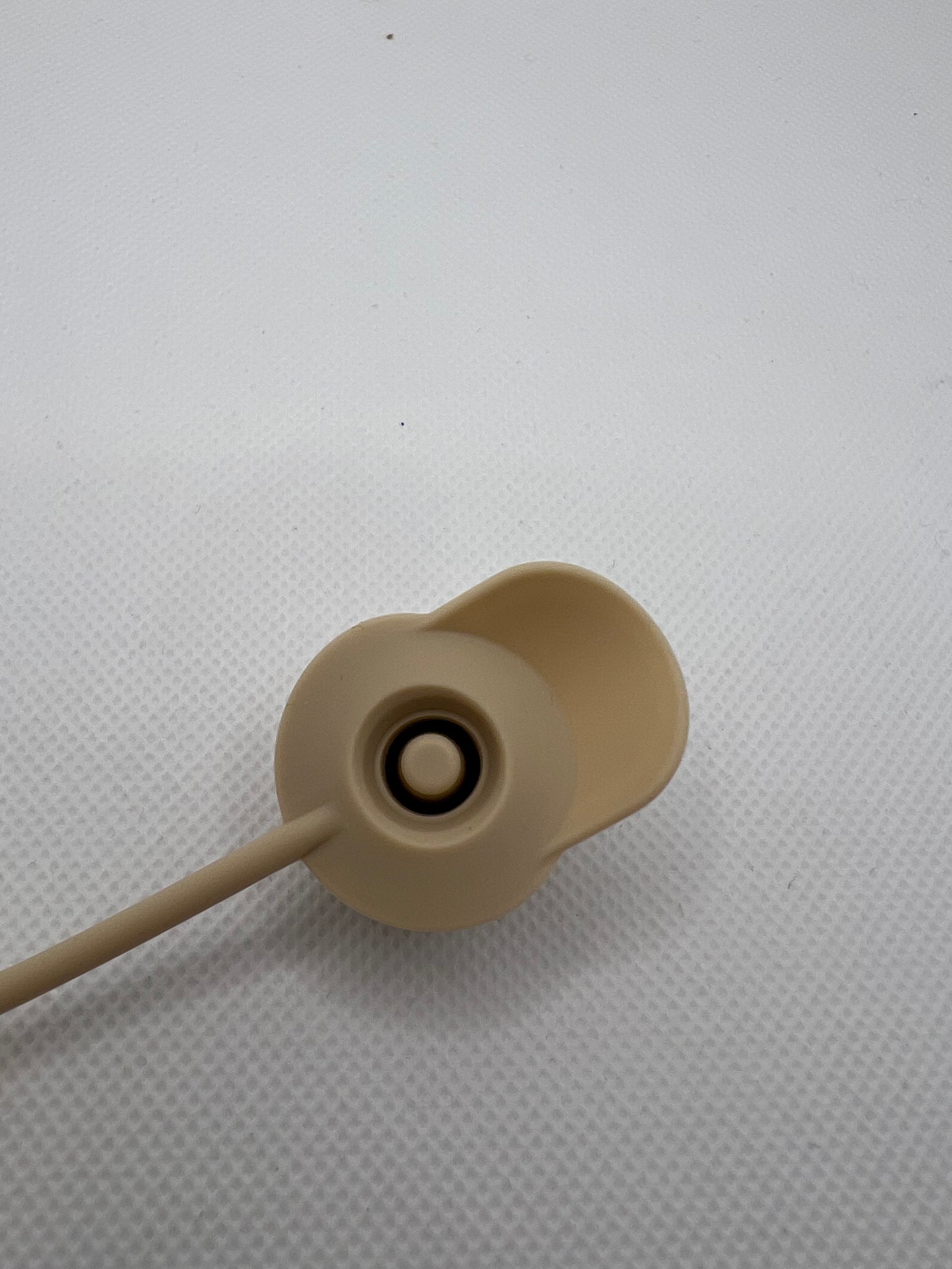 Beige Ballcap Silicone Straw Topper 10mm