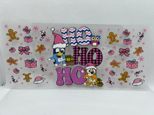 Ho Ho Ho Pups UV DTF Wrap Decal