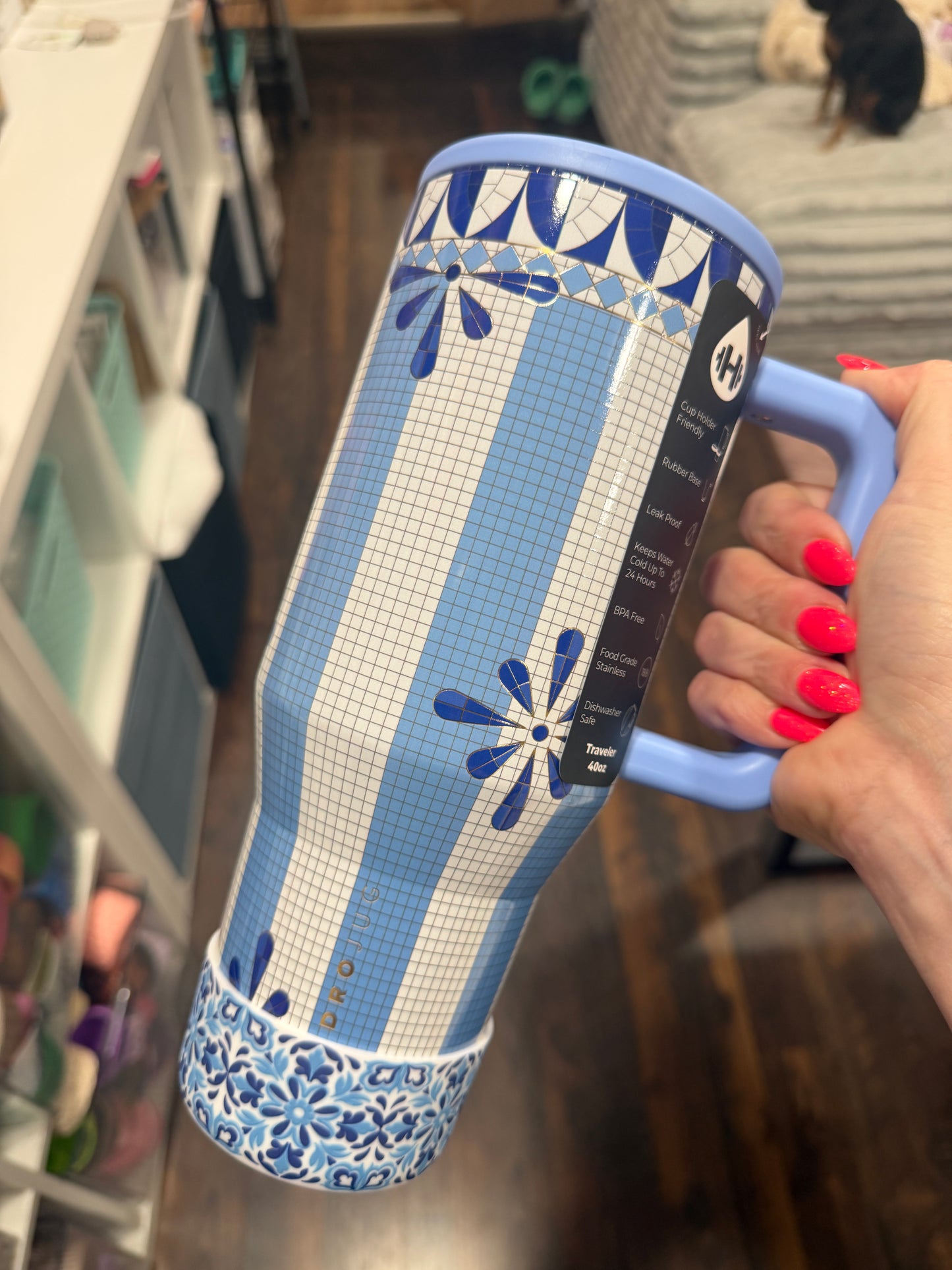 Mediterranean Mosaic White- 3D Silicone Tumbler Boot