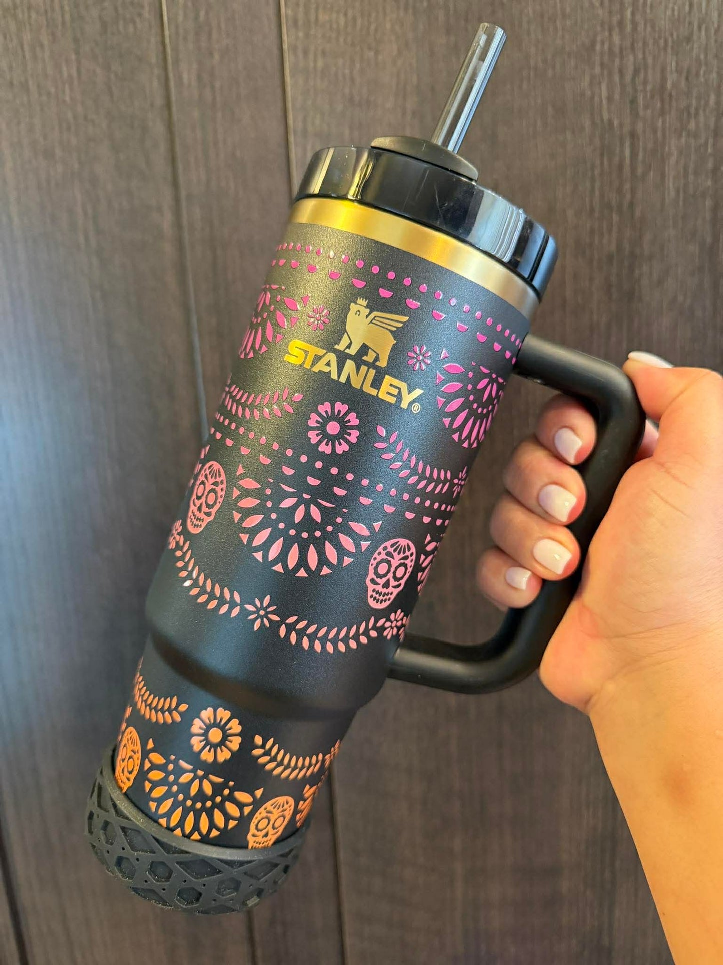 Black Shorty Waffle 3" - Silicone Tumbler Boot