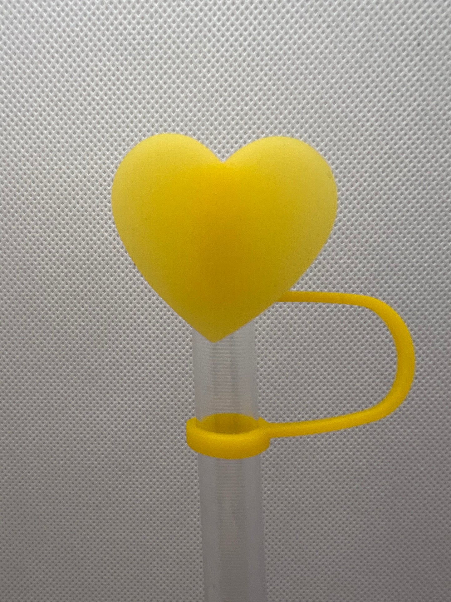 Yellow Heart Straw Topper 10mm