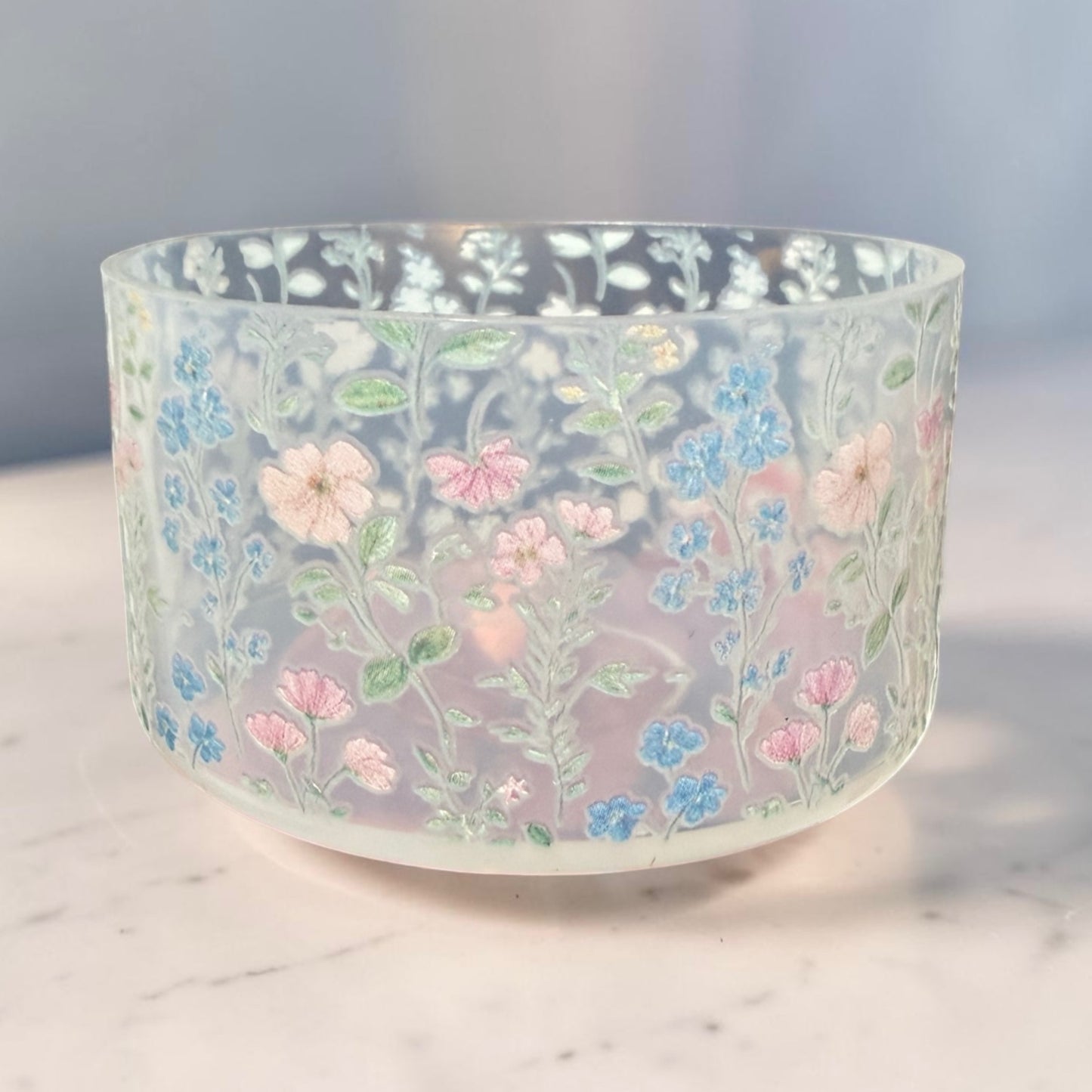 Forget Me Knot Meadow CLEAR - 3D Silicone Tumbler Boot