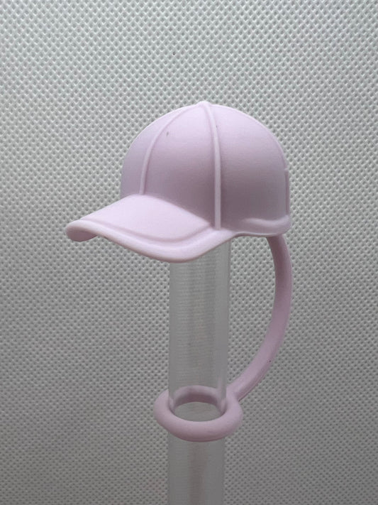 Lavender Ballcap Silicone Straw Topper 10mm