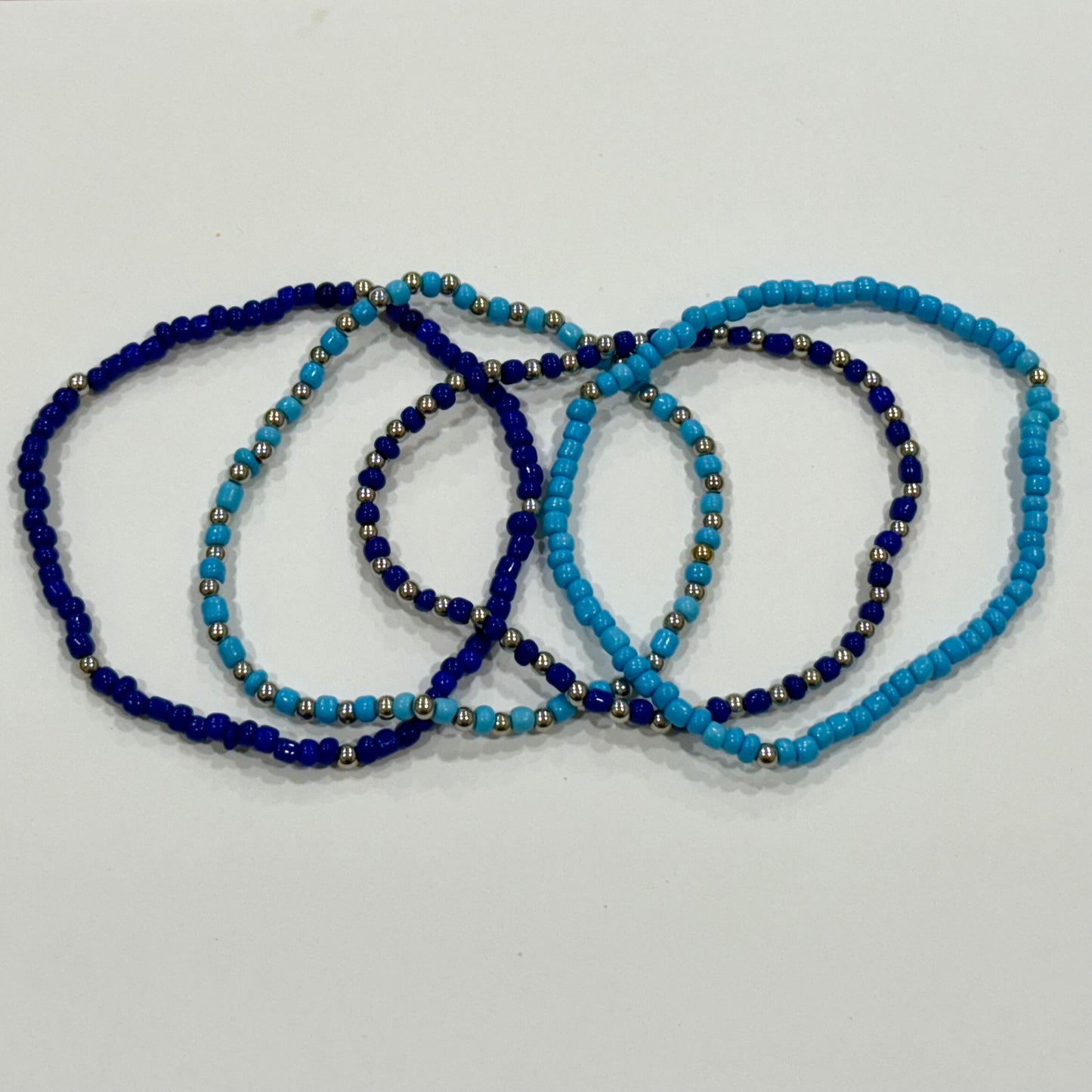 The Blues - Tumbler Bracelet Stacks
