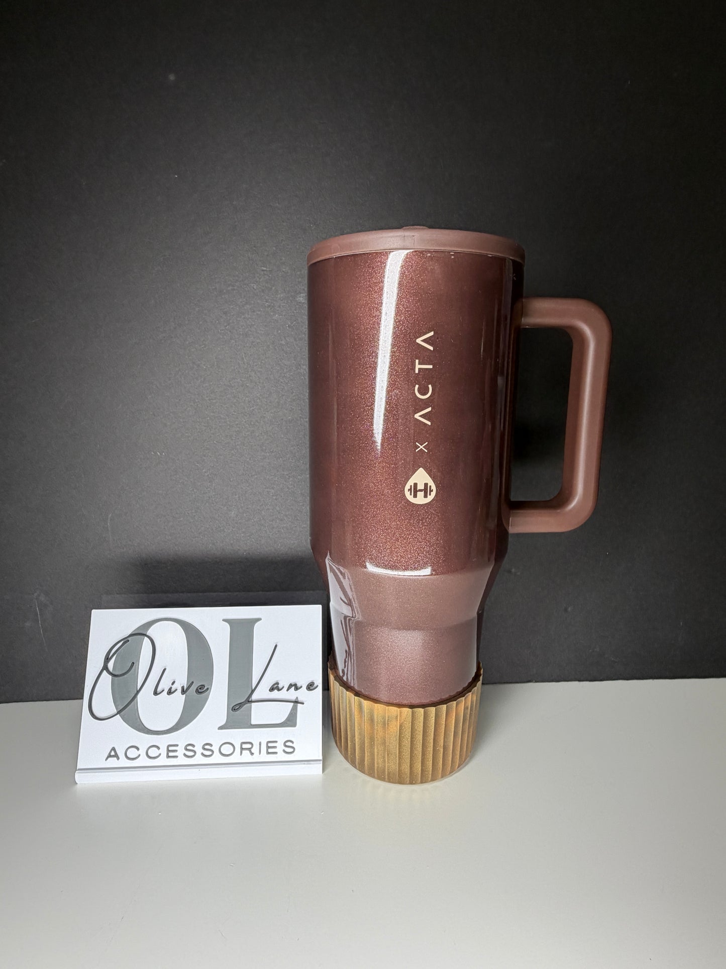 Bronze Swirl FLUTED - Silicone Tumbler Boot