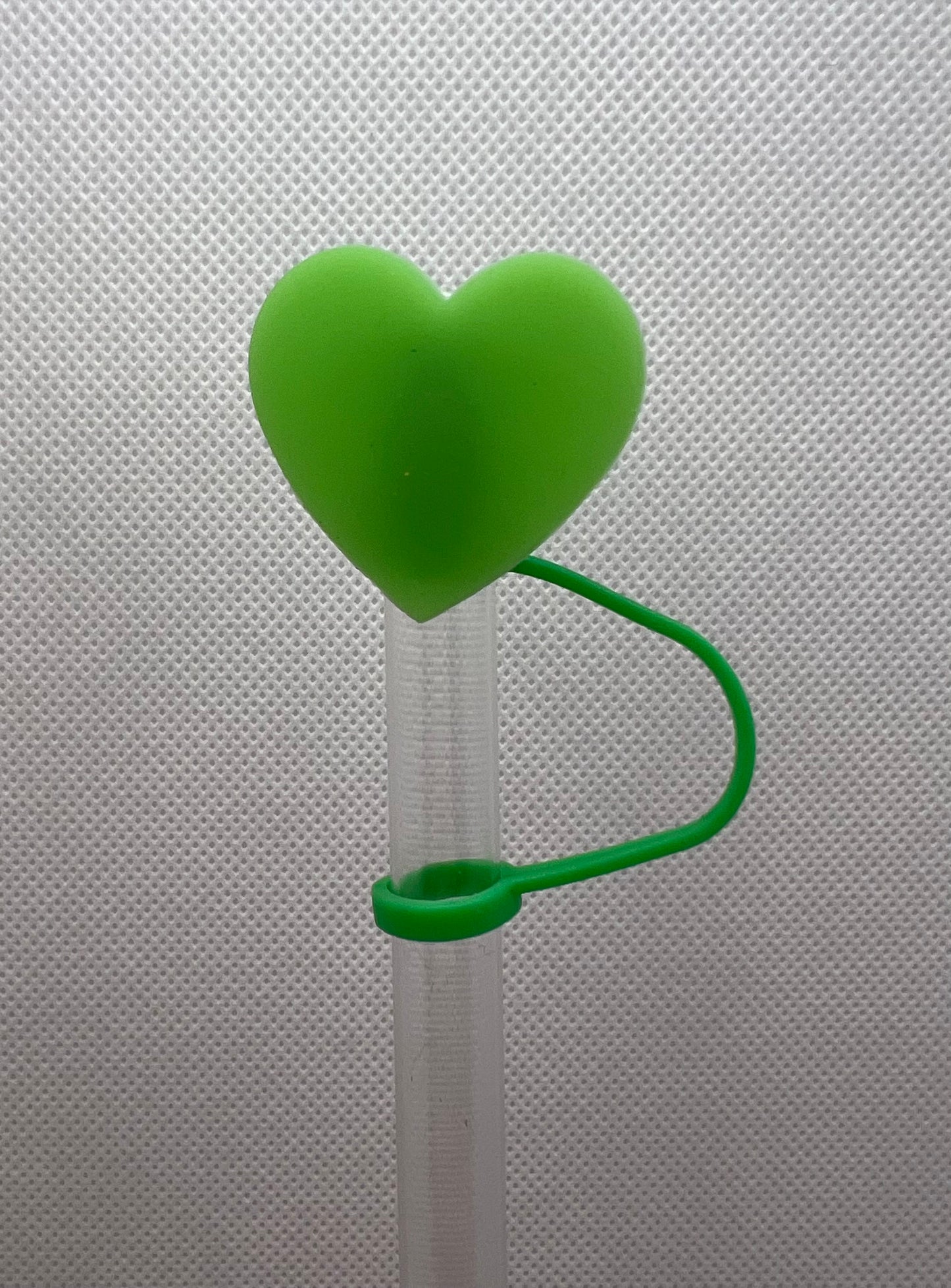 Green Heart Straw Topper 10mm