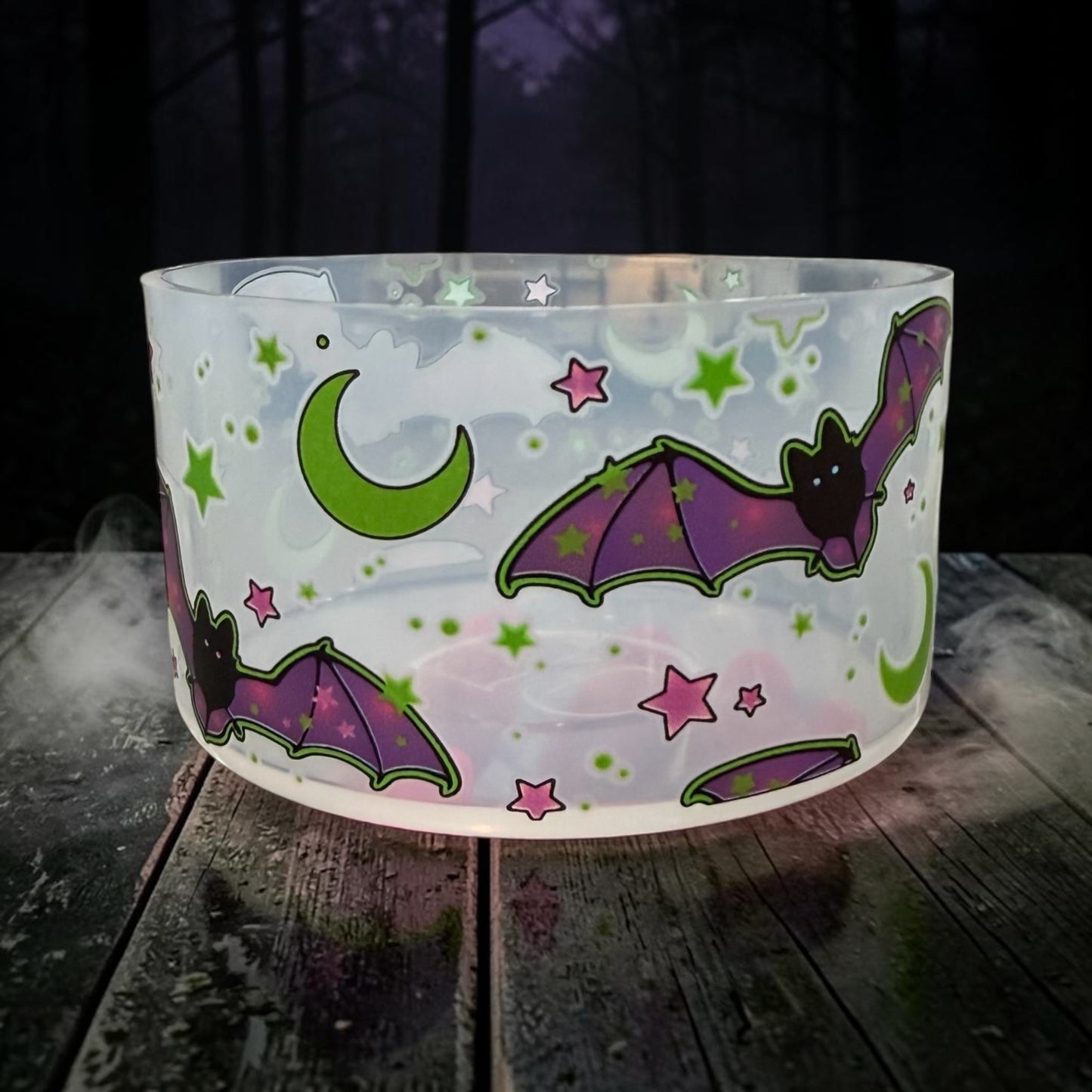Glowing Bats Clear - Silicone Tumbler Boot