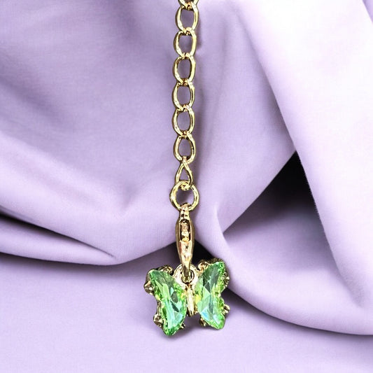 Green Butterfly Handle Charm