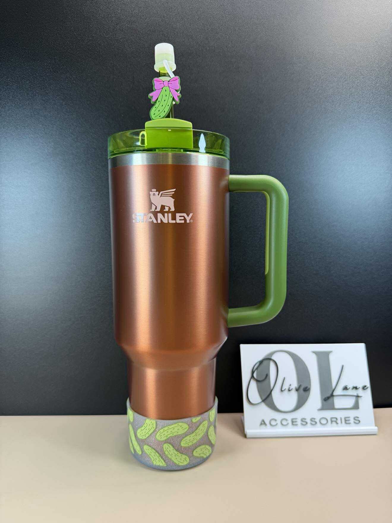 Pickles Silver Glitter - Silicone Tumbler Boot