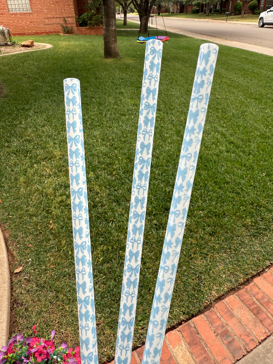 White Blue Bows Straw (40oz Tumbler)