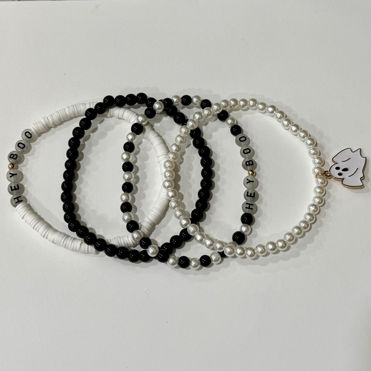 Hey Boo Ghost - Tumbler Bracelet Stacks