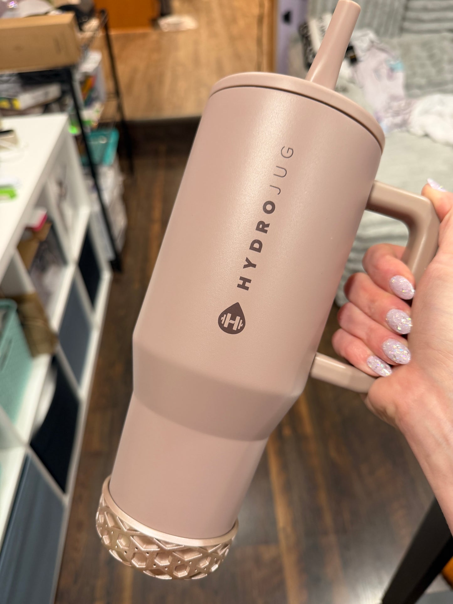 Champagne Metallic Shorty Waffle 3" - Silicone Tumbler Boot