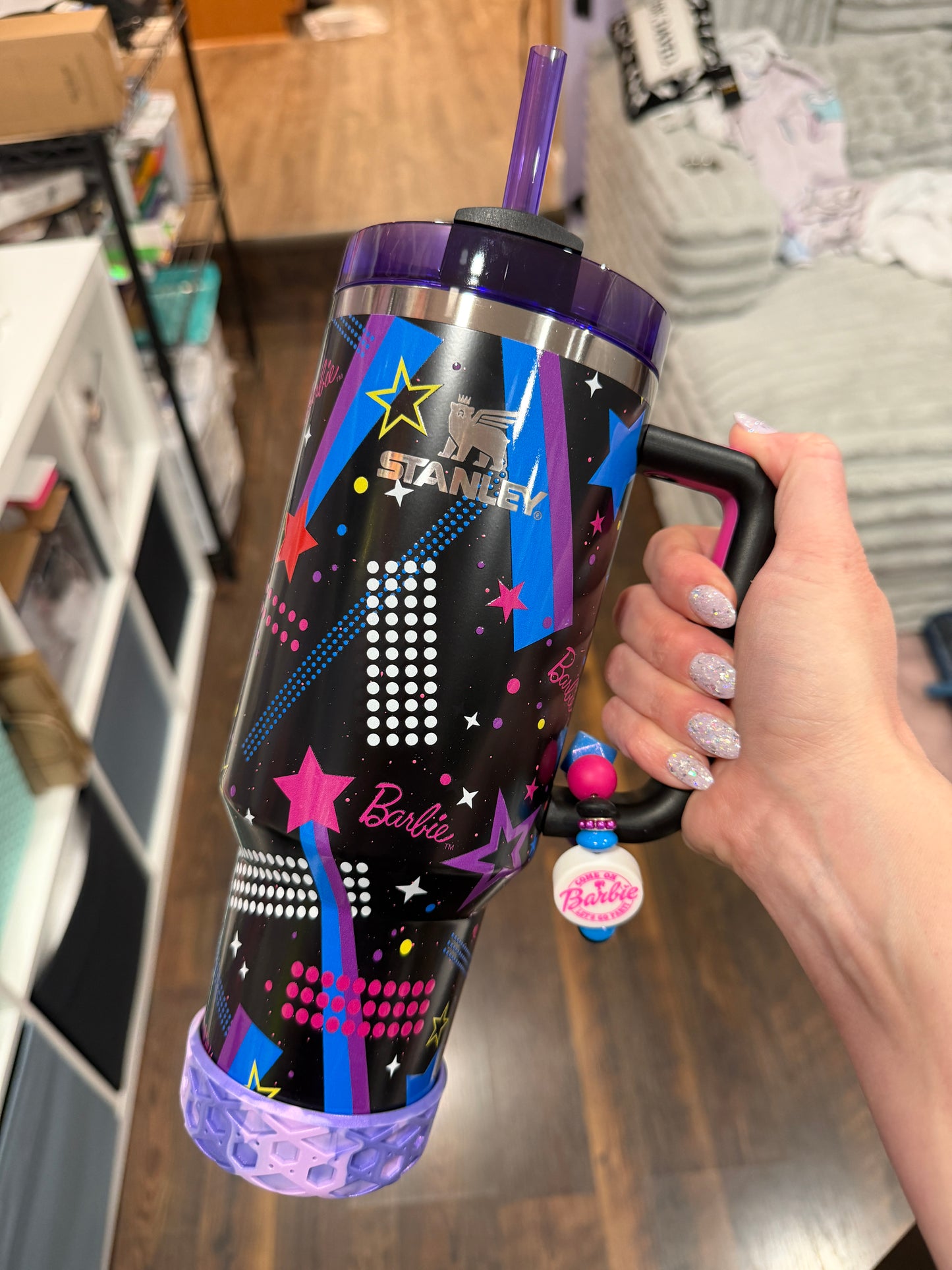 Purples SHIMMER Shorty Waffle 3" - Silicone Tumbler Boot