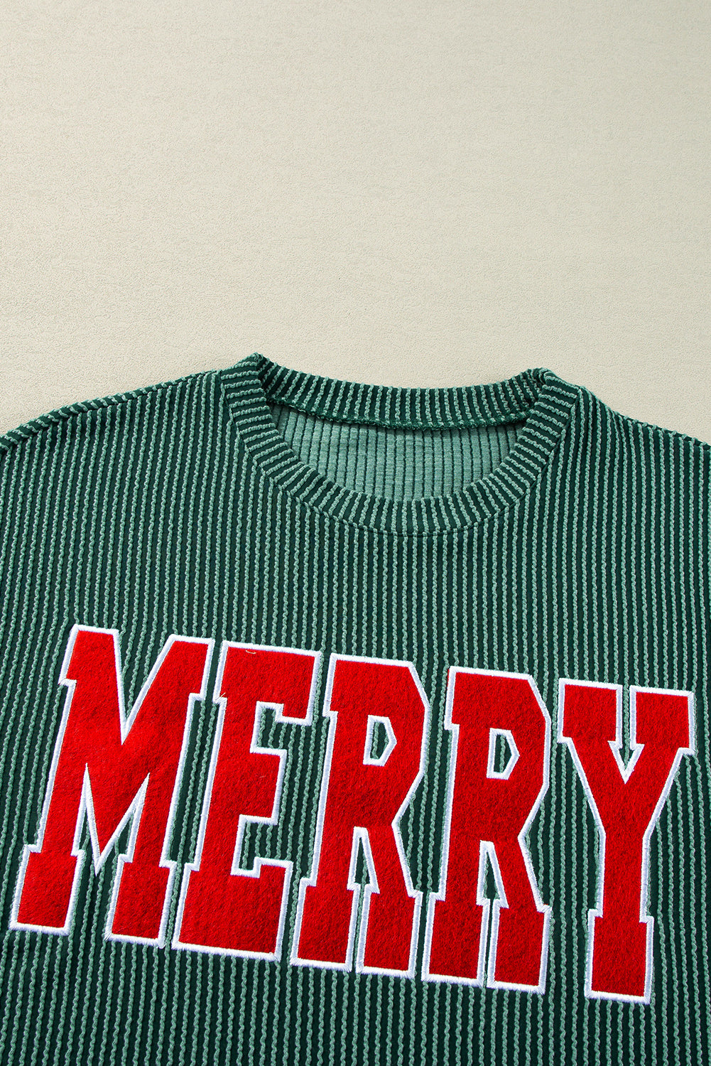 Evergreen Corded MERRY Long Sleeve Top and Shorts Pajama Set- Ships Approx 11/20