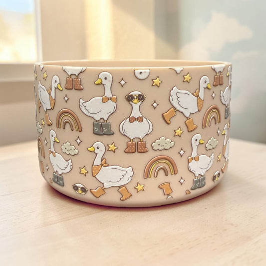 Goose in Boots Beige - 3D Silicone Tumbler Boot