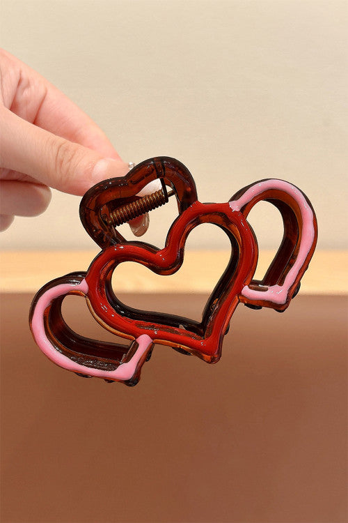 Hearts Hair Claw Clip