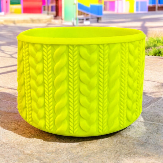 CHRISTINE (Chartreuse) SWEATER Silicone Tumbler Boot