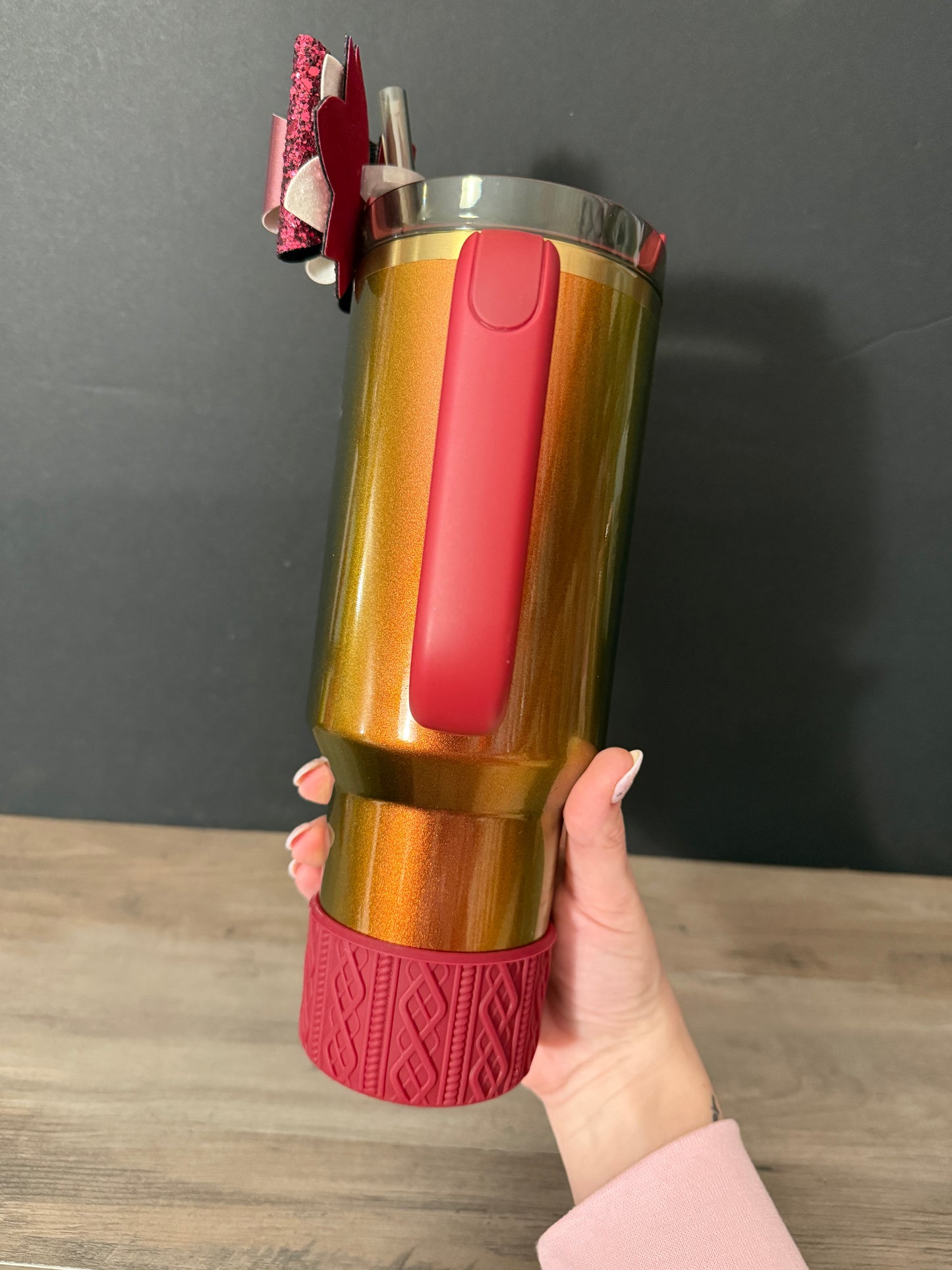 Maroon - SWEATER Silicone Tumbler Boot