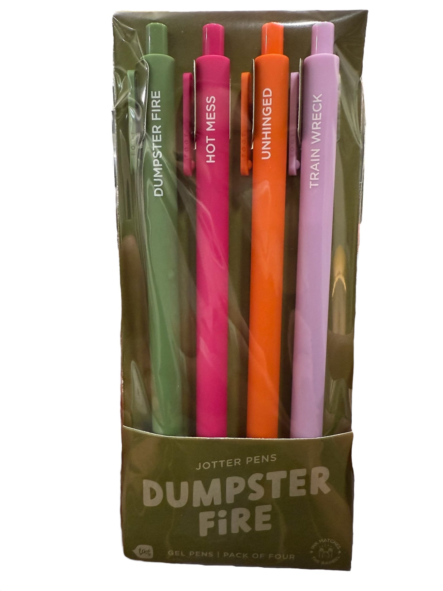 Dumpster Fire  - Gel Pen 4 Pack
