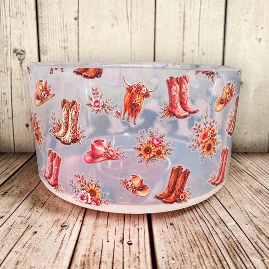 Boots & Blooms CLEAR - Silicone Tumbler Boot