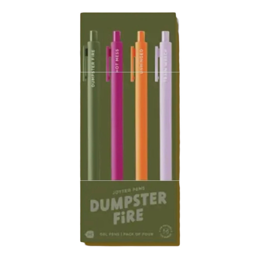 Dumpster Fire  - Gel Pen 4 Pack