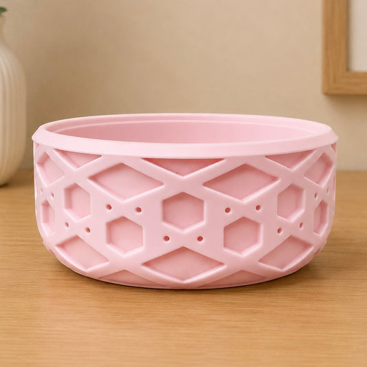 Pale Pink Shorty Waffle 3" - Silicone Tumbler Boot