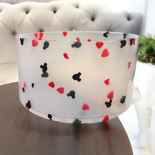 Glossy Mouse & Heart Confetti Silicone Tumbler Boot