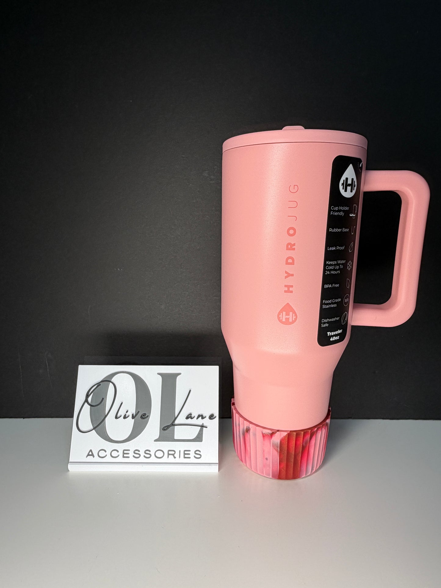 Blush Maroon Metallic FLUTED - Silicone Tumbler Boot