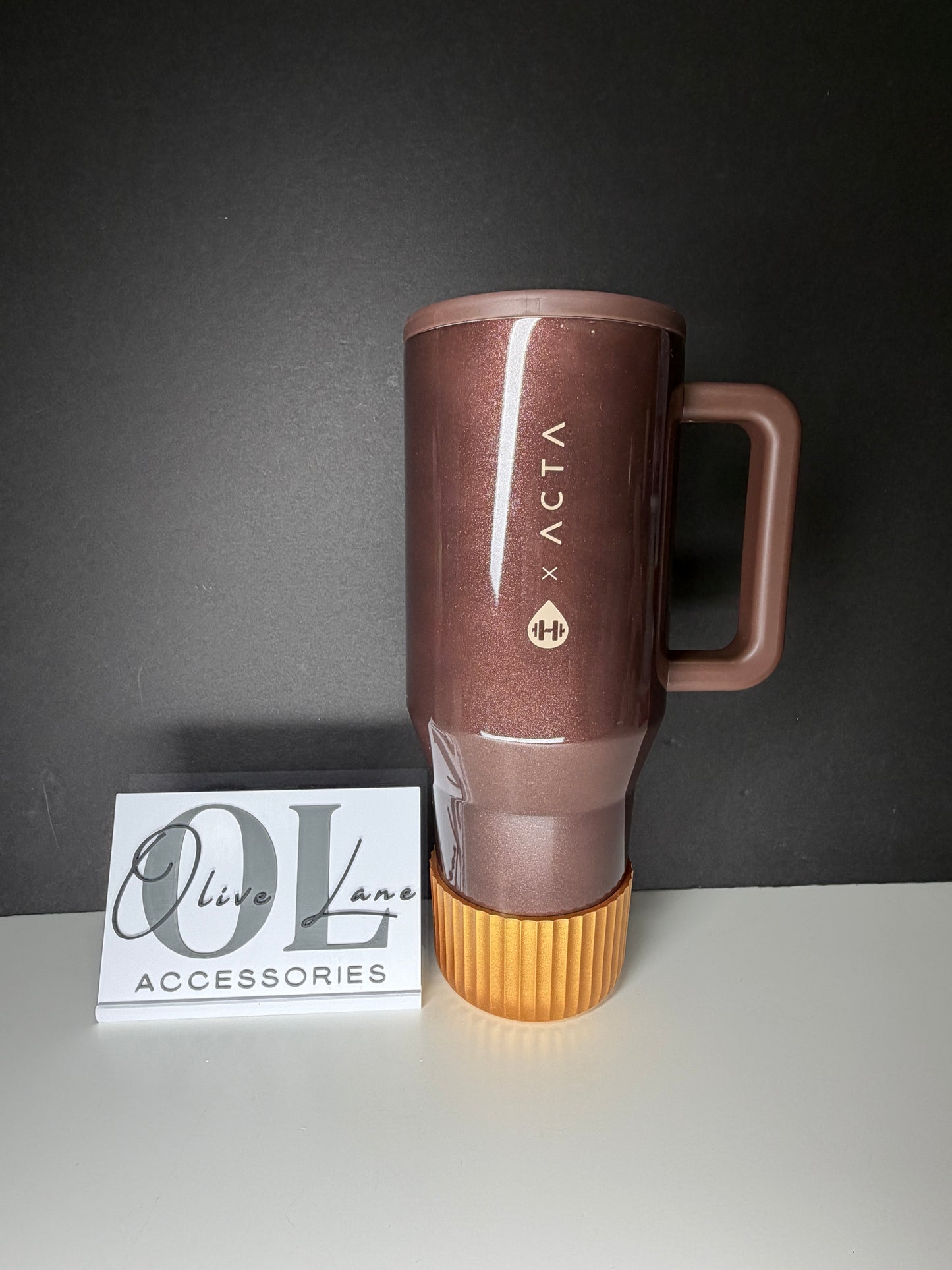 Gold Metallic FLUTED - Silicone Tumbler Boot