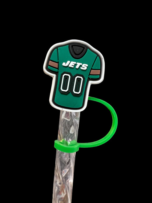 Jets Jersey Silicone Straw Topper 10mm