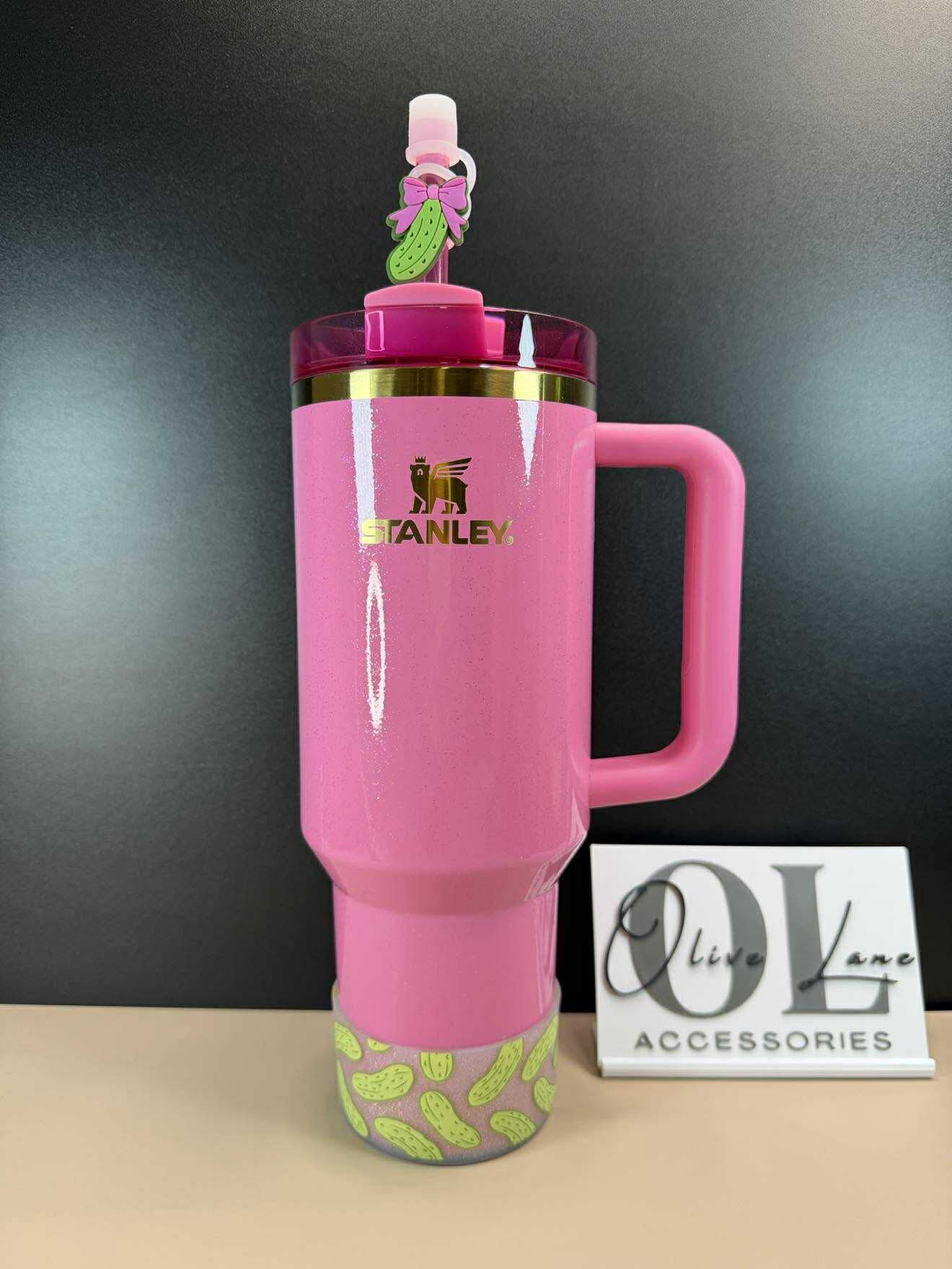 Pickles Silver Glitter - Silicone Tumbler Boot