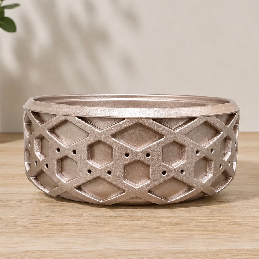 Champagne Metallic Shorty Waffle 3" - Silicone Tumbler Boot