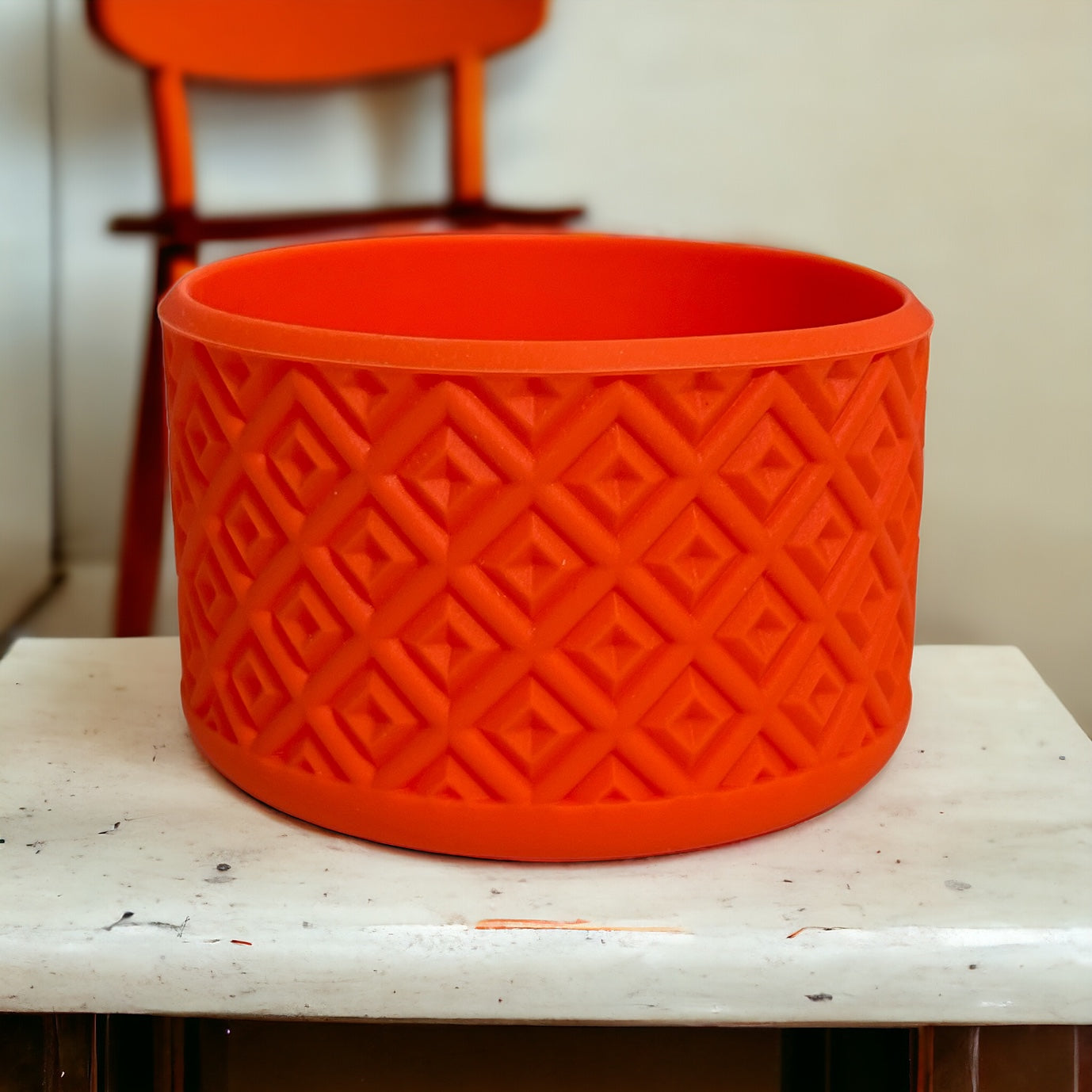 Orange DIAMONDS Silicone Tumbler Boot