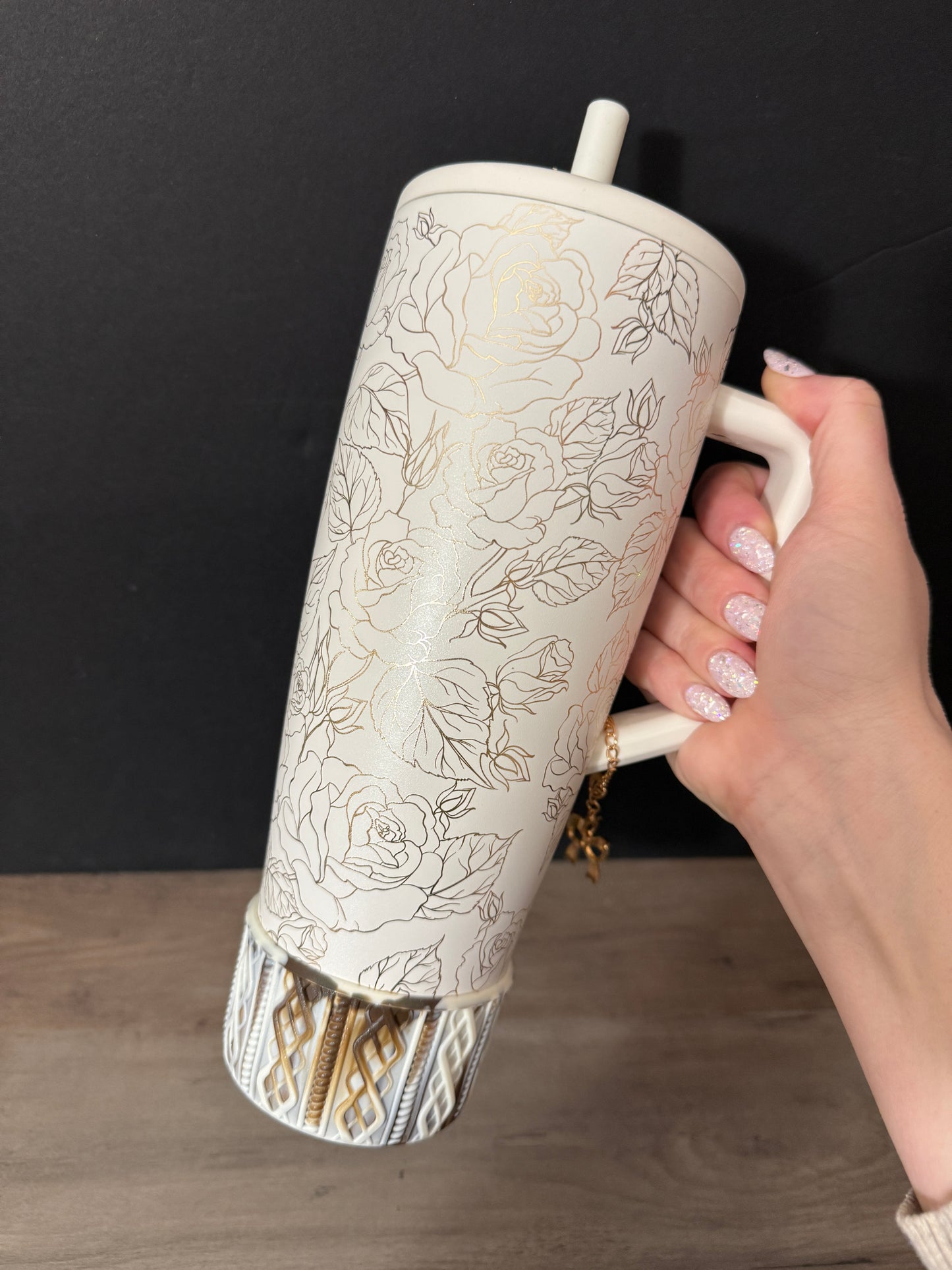 Mocha Latte SHIMMER - SWEATER Silicone Tumbler Boot