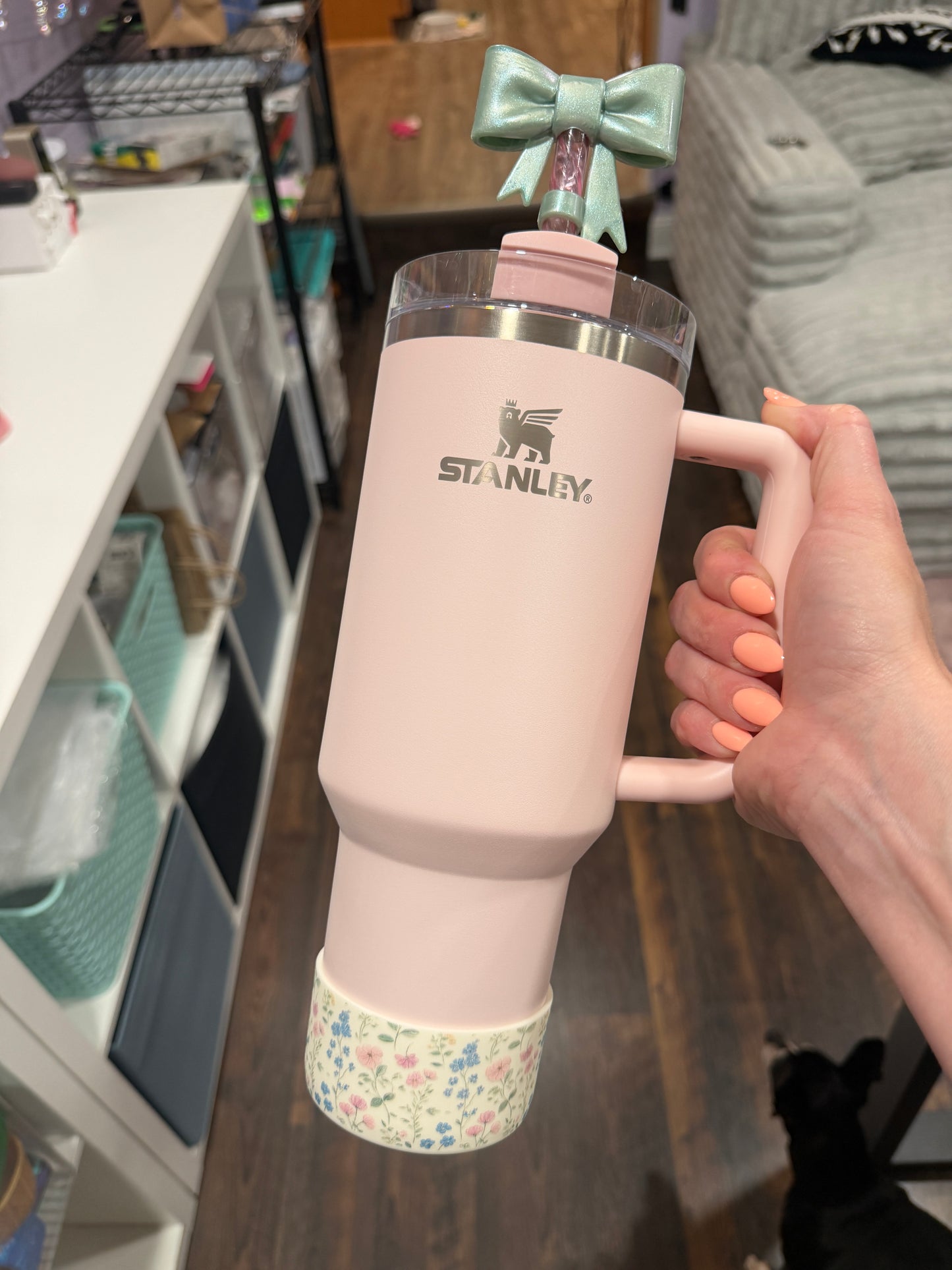 Forget Me Knot Meadow Cream- 3D Silicone Tumbler Boot