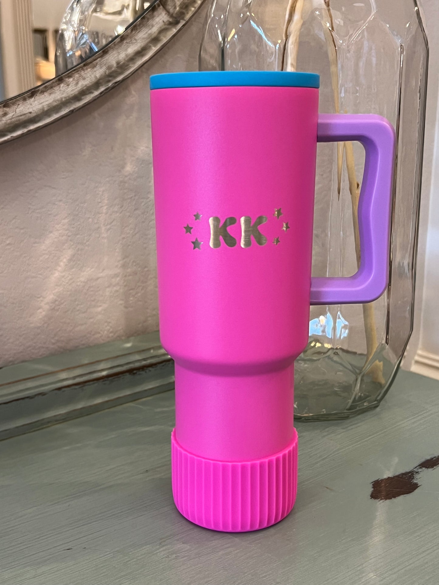 Raspberry FLUTED Silicone Tumbler Boot