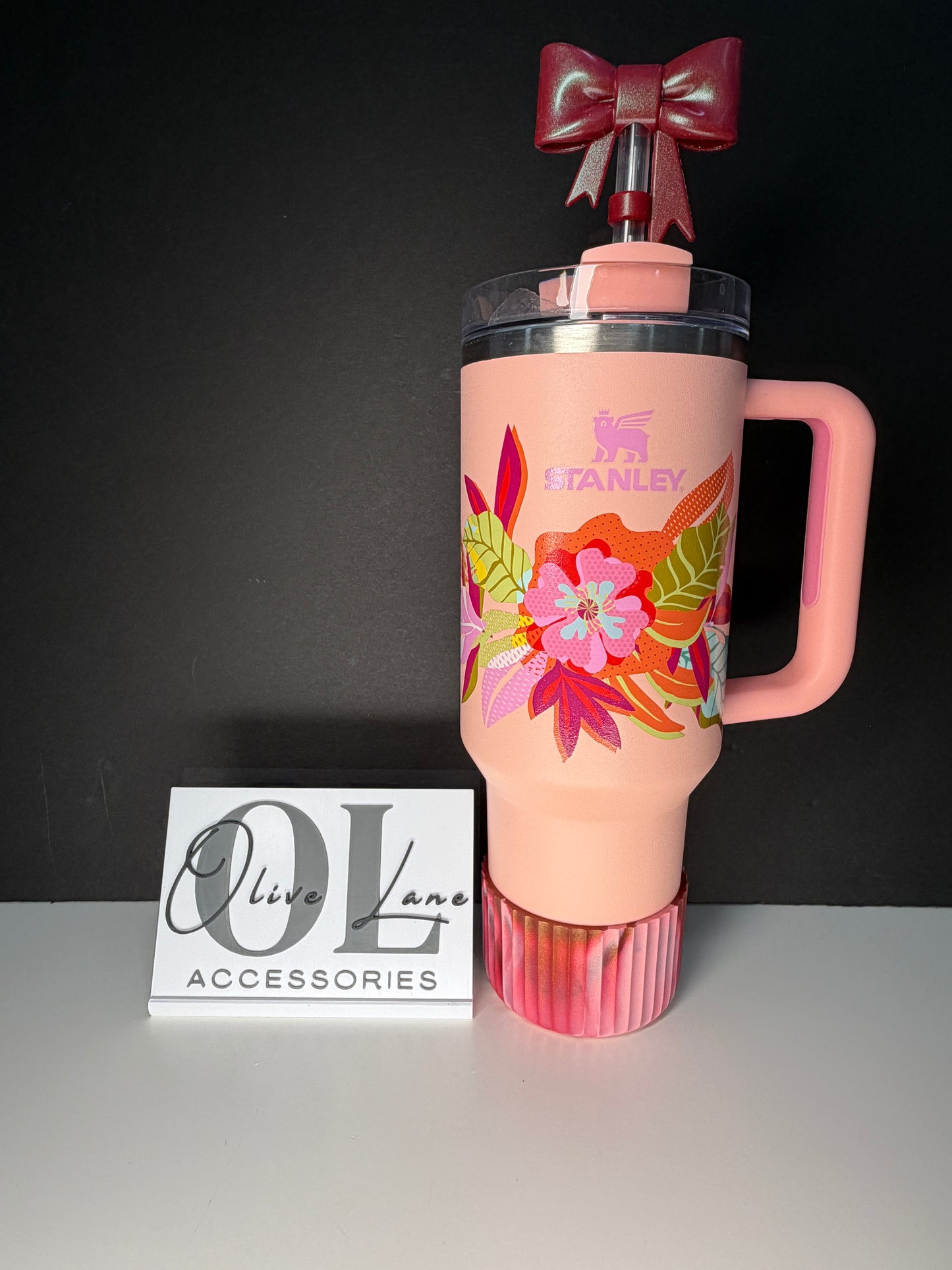 Blush Maroon Metallic FLUTED - Silicone Tumbler Boot