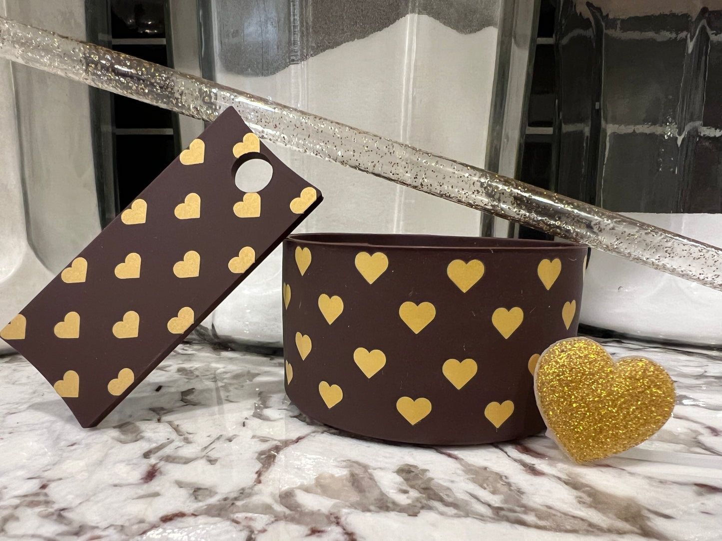 Chocolate Gold Hearts SET