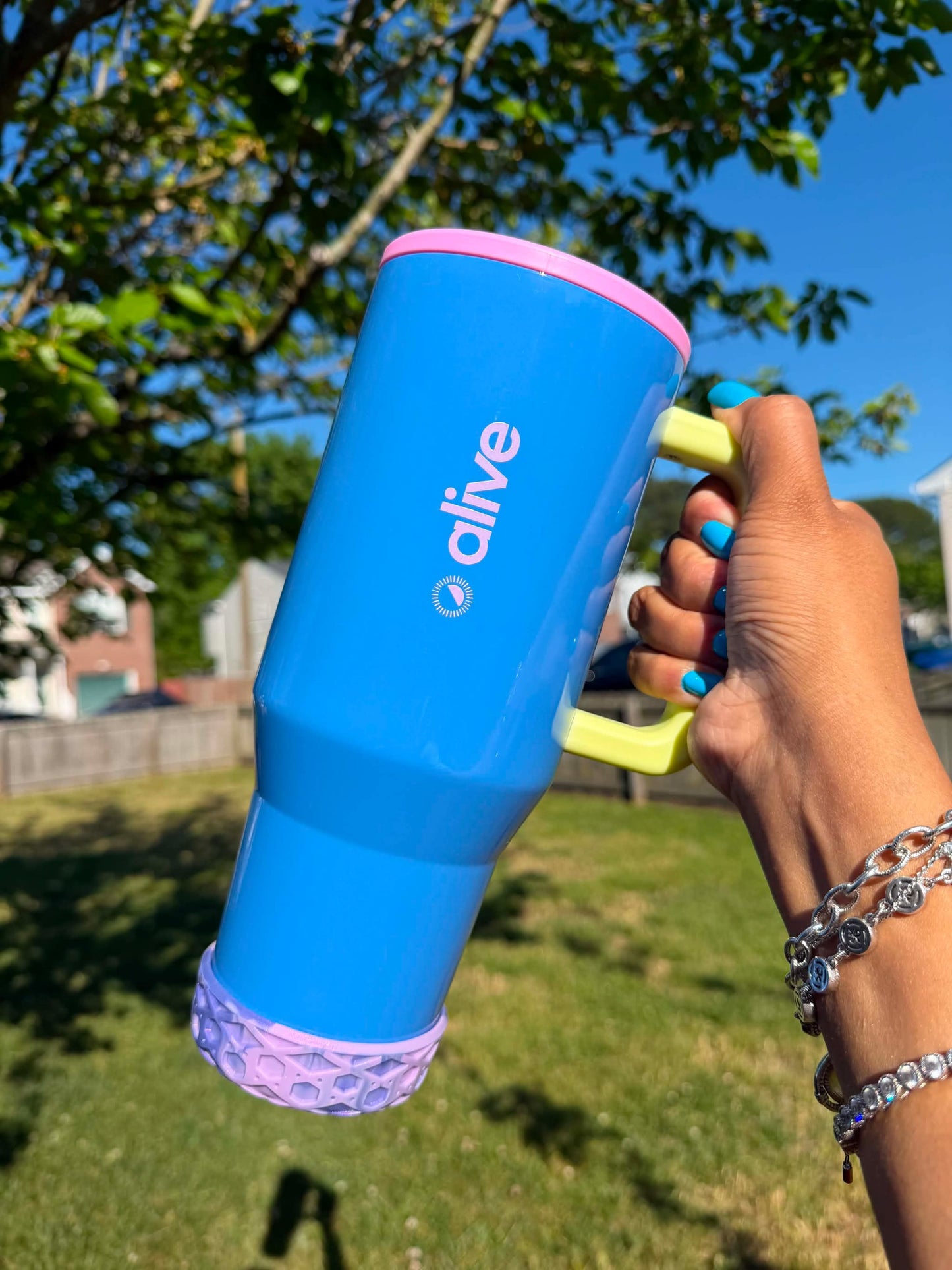 Purples SHIMMER Shorty Waffle 3" - Silicone Tumbler Boot