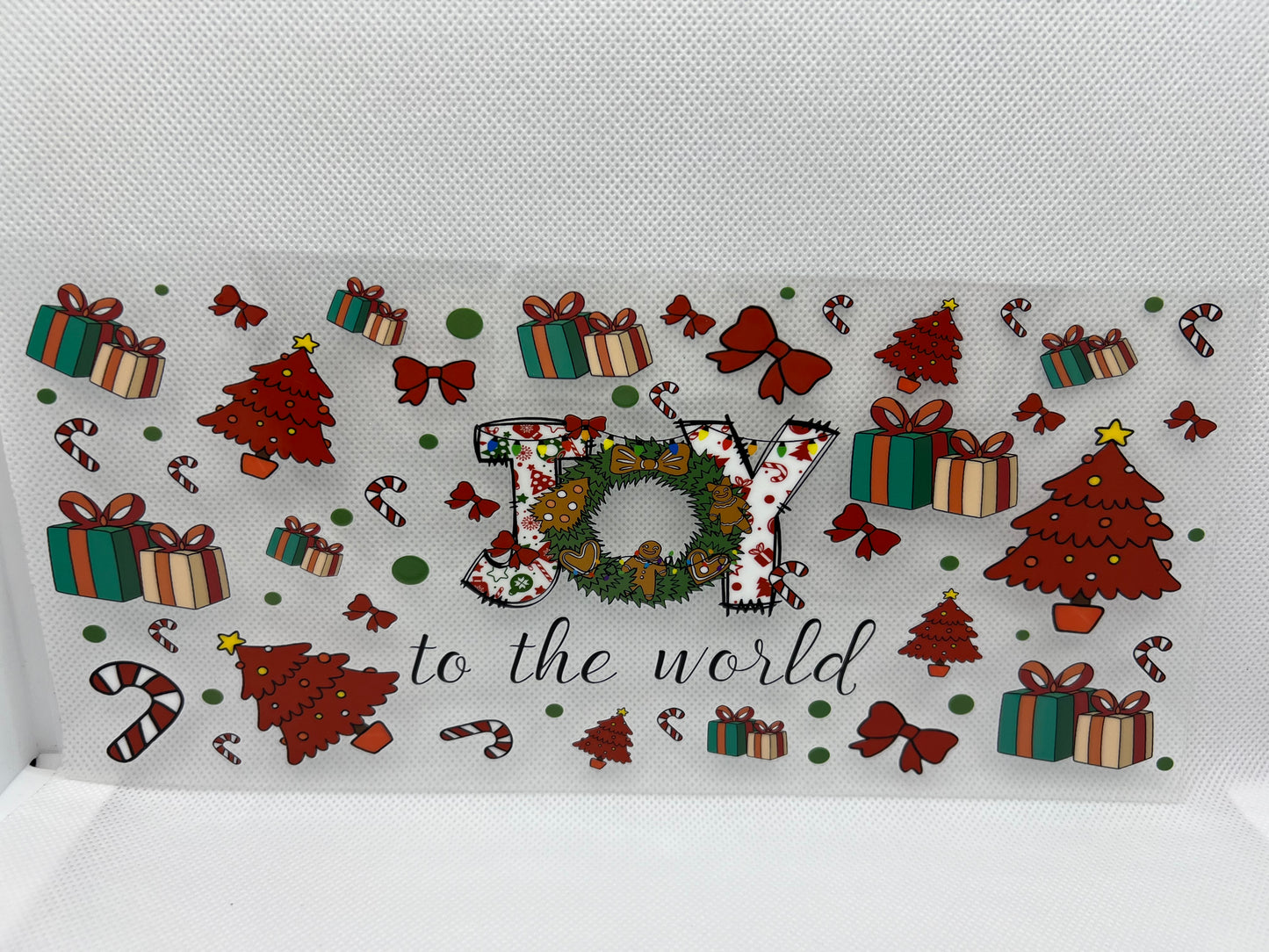 Joy to the World UV DTF Wrap Decal