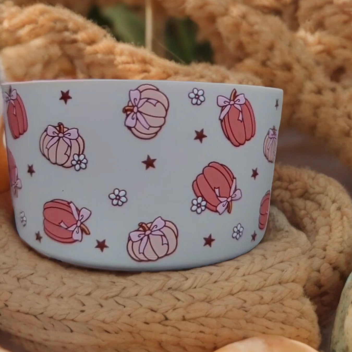 Pretty Pumpkin 3D Silicone Tumbler Boot