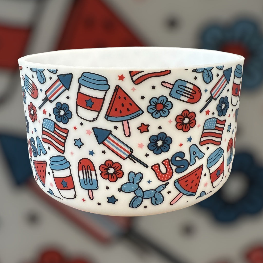 Patriotic Treats  - Silicone Tumbler Boot