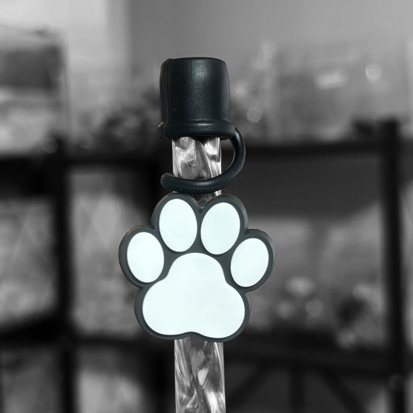 Paw Silcone Straw Topper 10mm