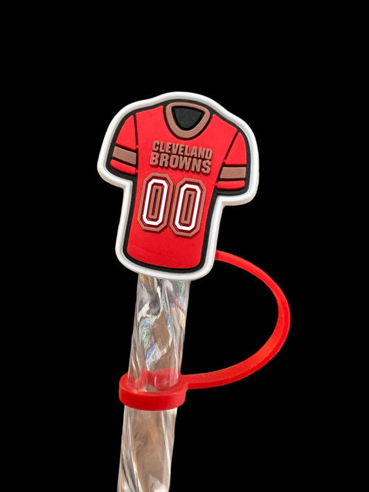 Browns Jersey Silicone Straw Topper 10mm