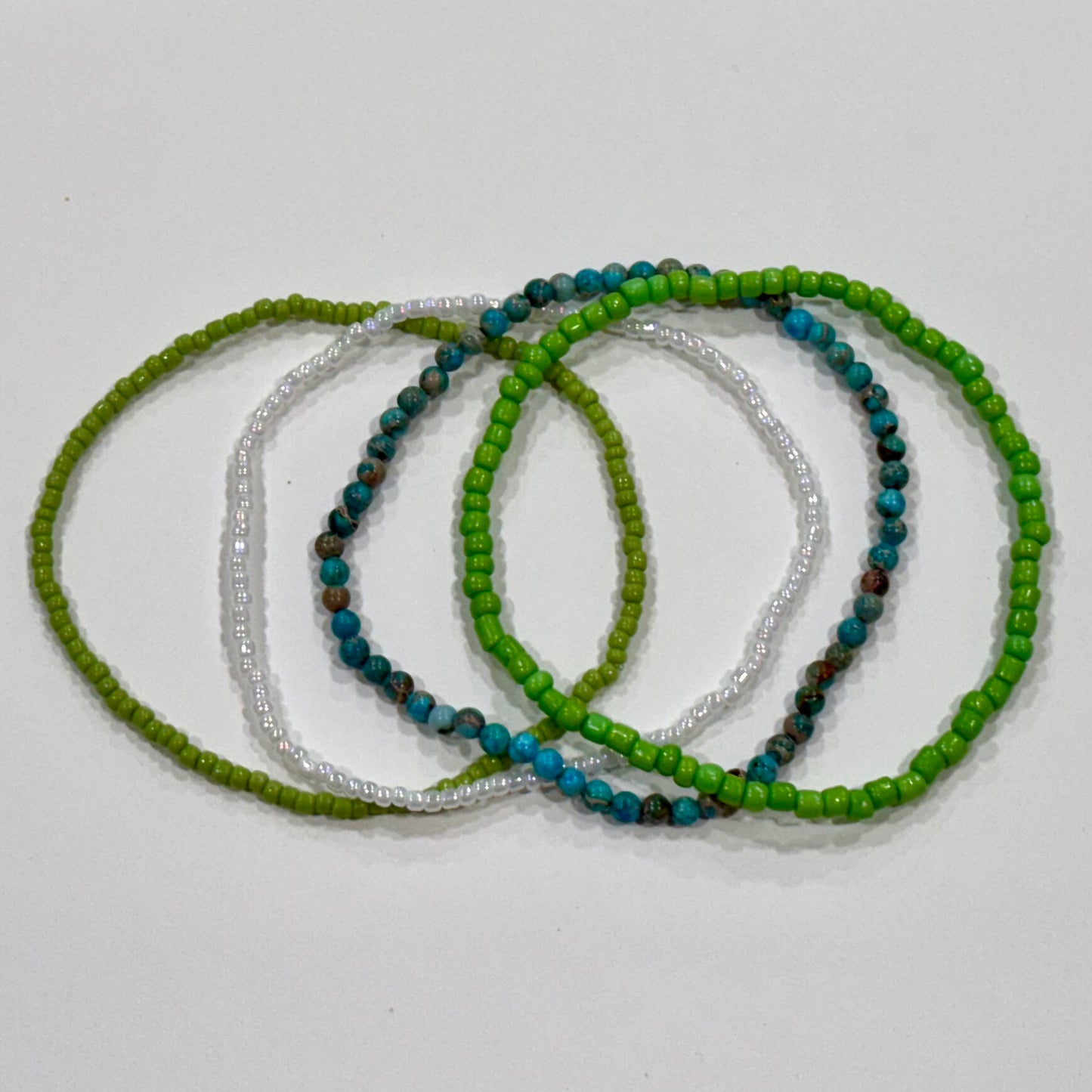Green Turquoise Mini - Tumbler Bracelet Stacks