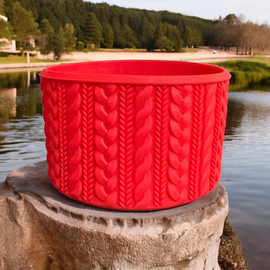 NICOLE (Red) SWEATER Silicone Tumbler Boot