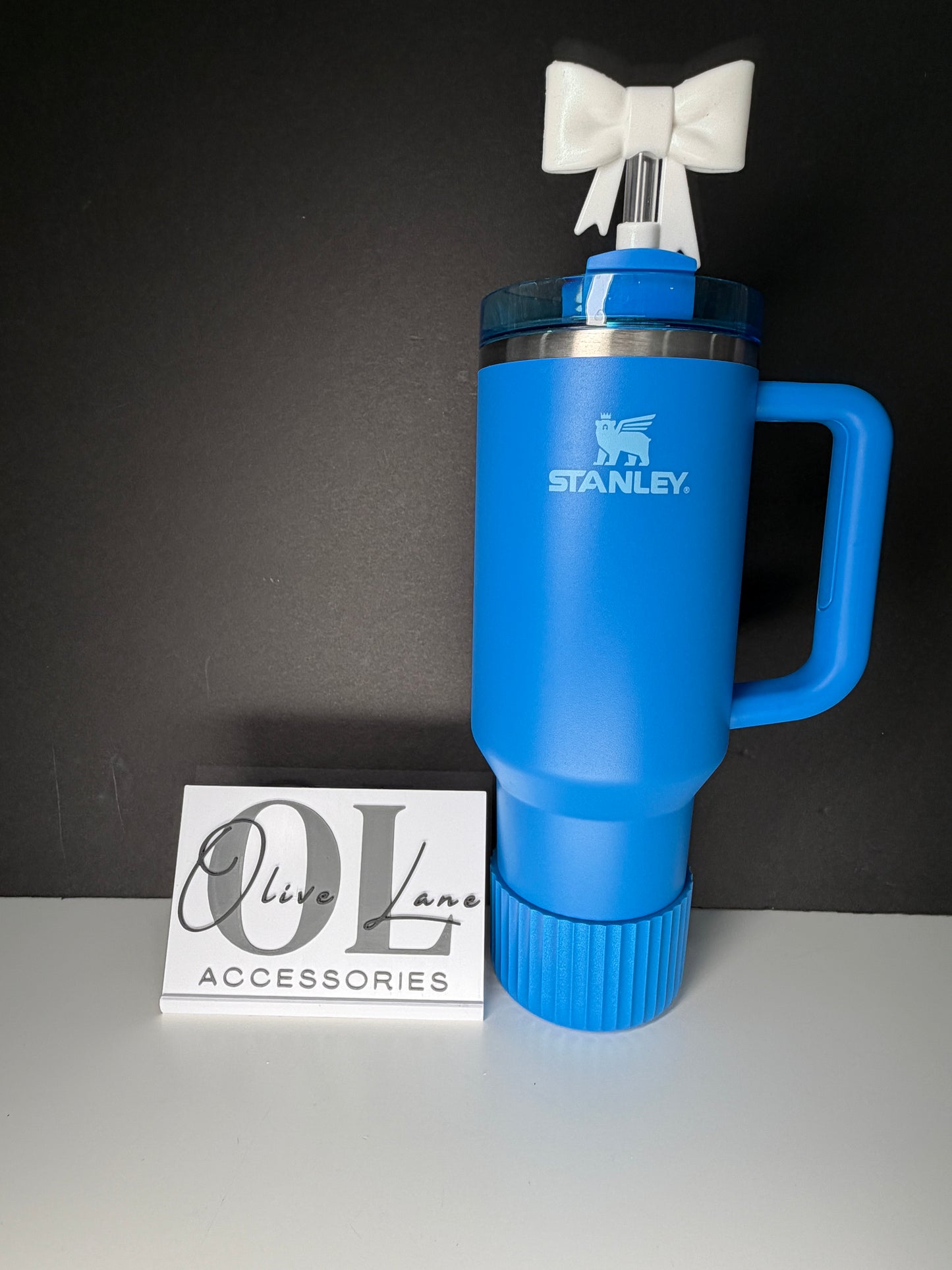 Azure Blue Shimmered FLUTED - Silicone Tumbler Boot