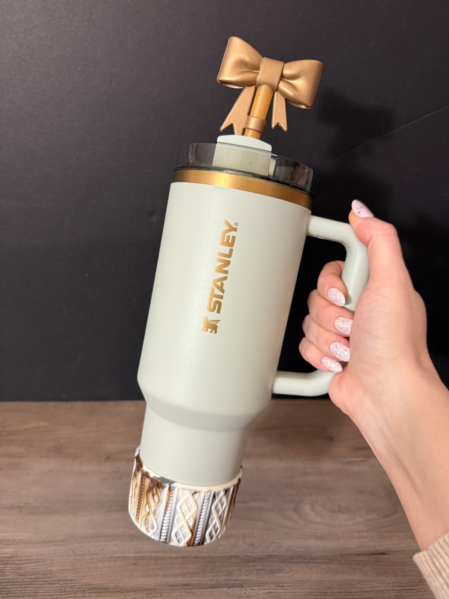 Mocha Latte SHIMMER - SWEATER Silicone Tumbler Boot