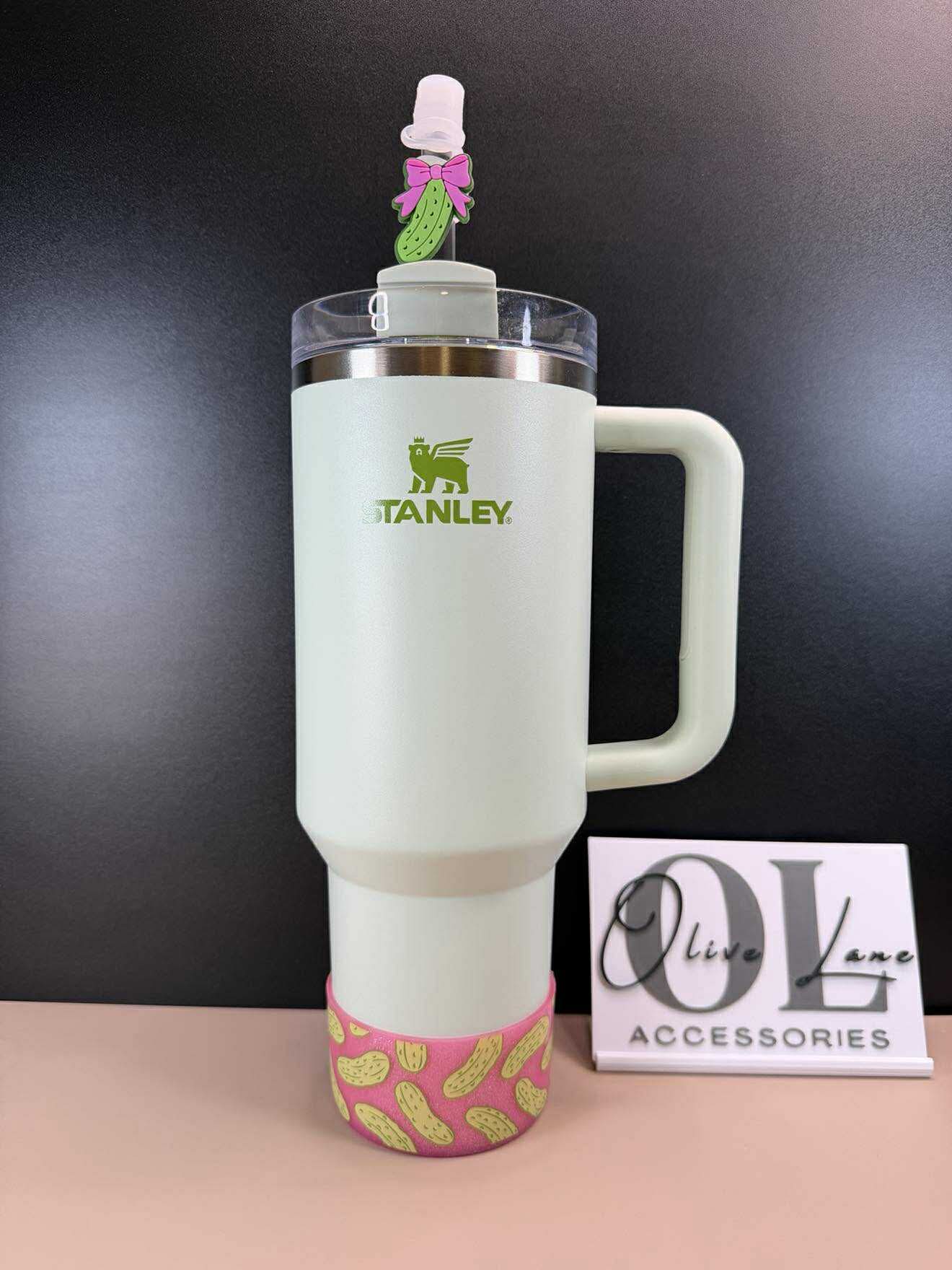 Pickles Hot Pink Glitter - Silicone Tumbler Boot