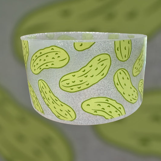 Pickles Silver Glitter - Silicone Tumbler Boot